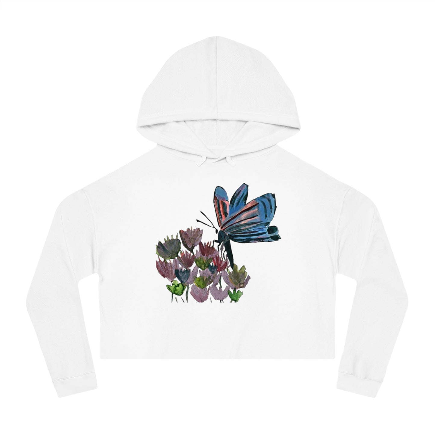Cropped Butterfly Hoodie