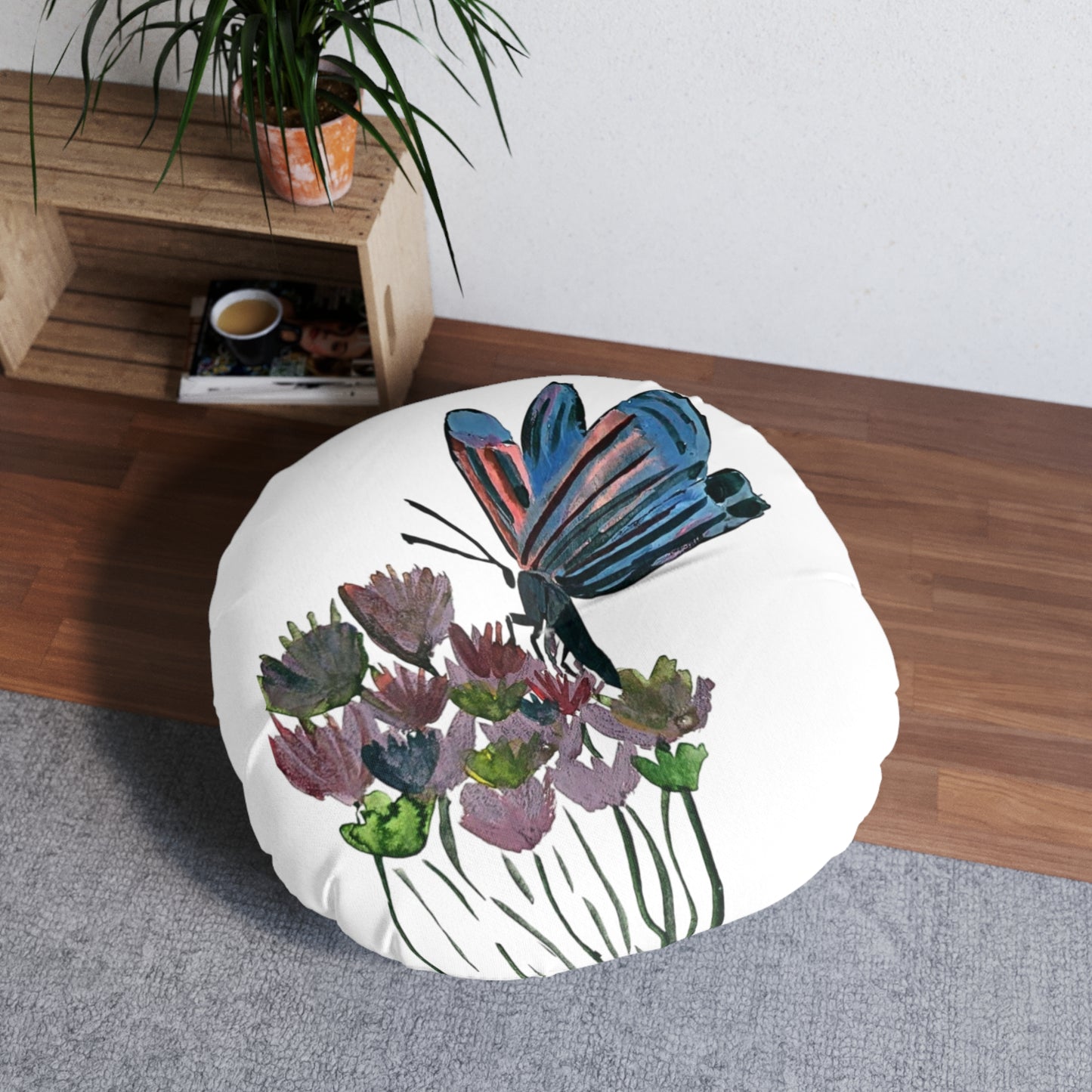 Floor Pillow Butterfly [Round]