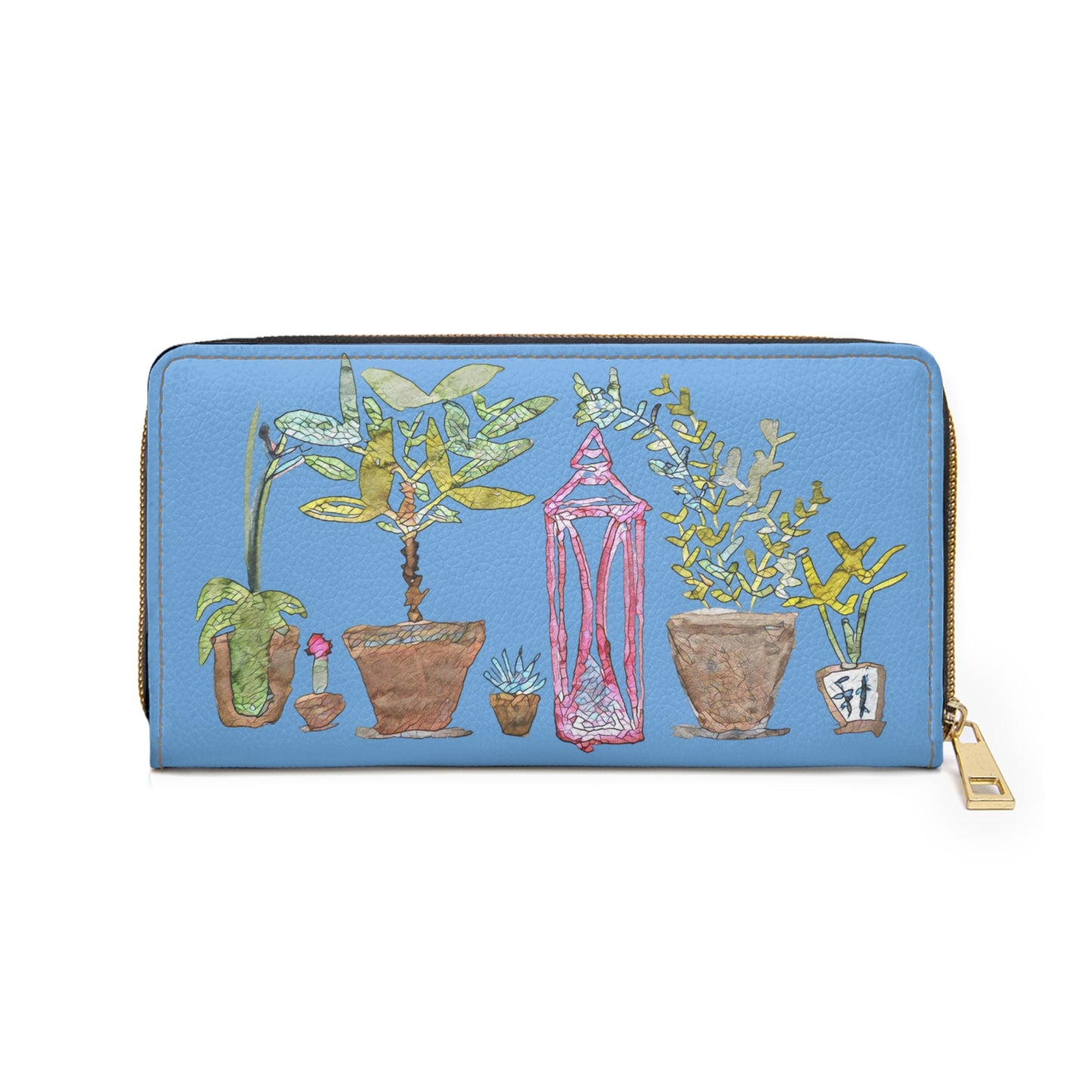 Mula Wallet Plants Blue