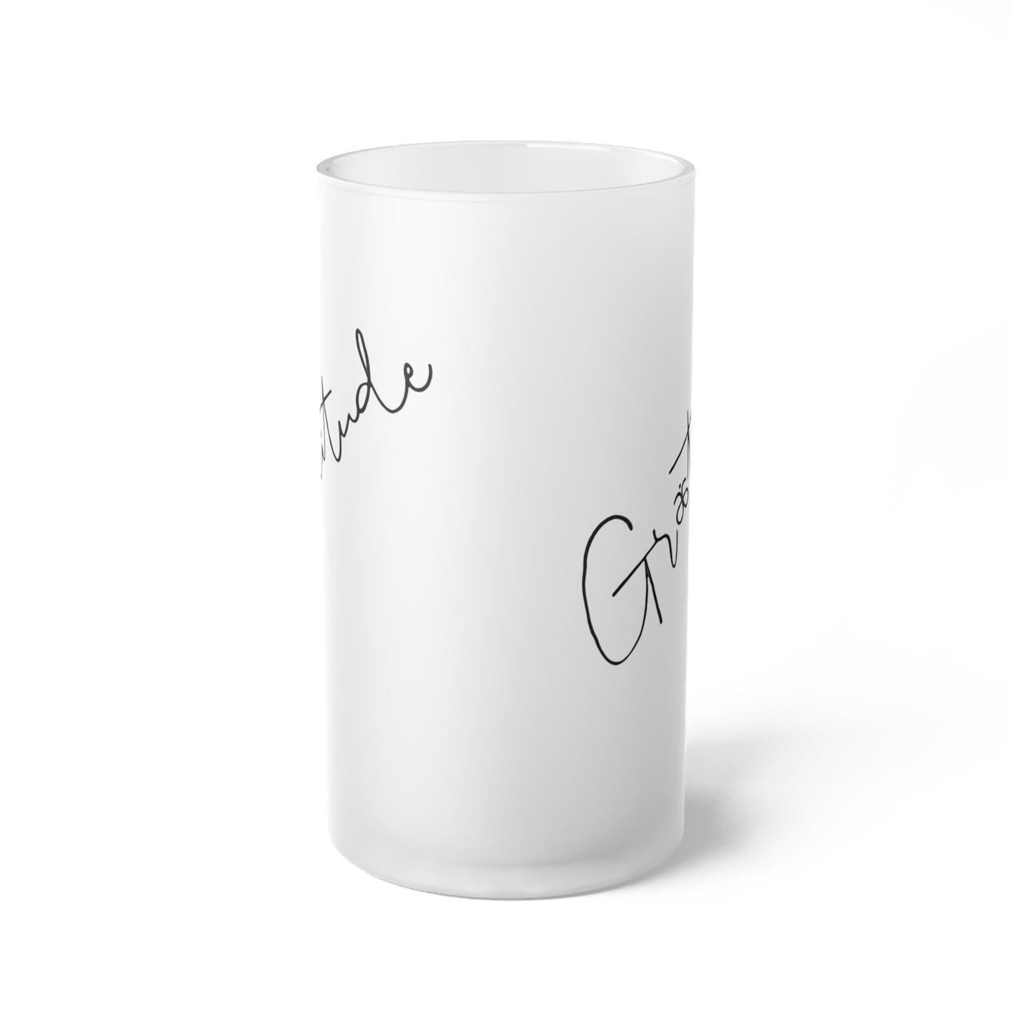 Frosted Glass Mug [16oz] Gratitude