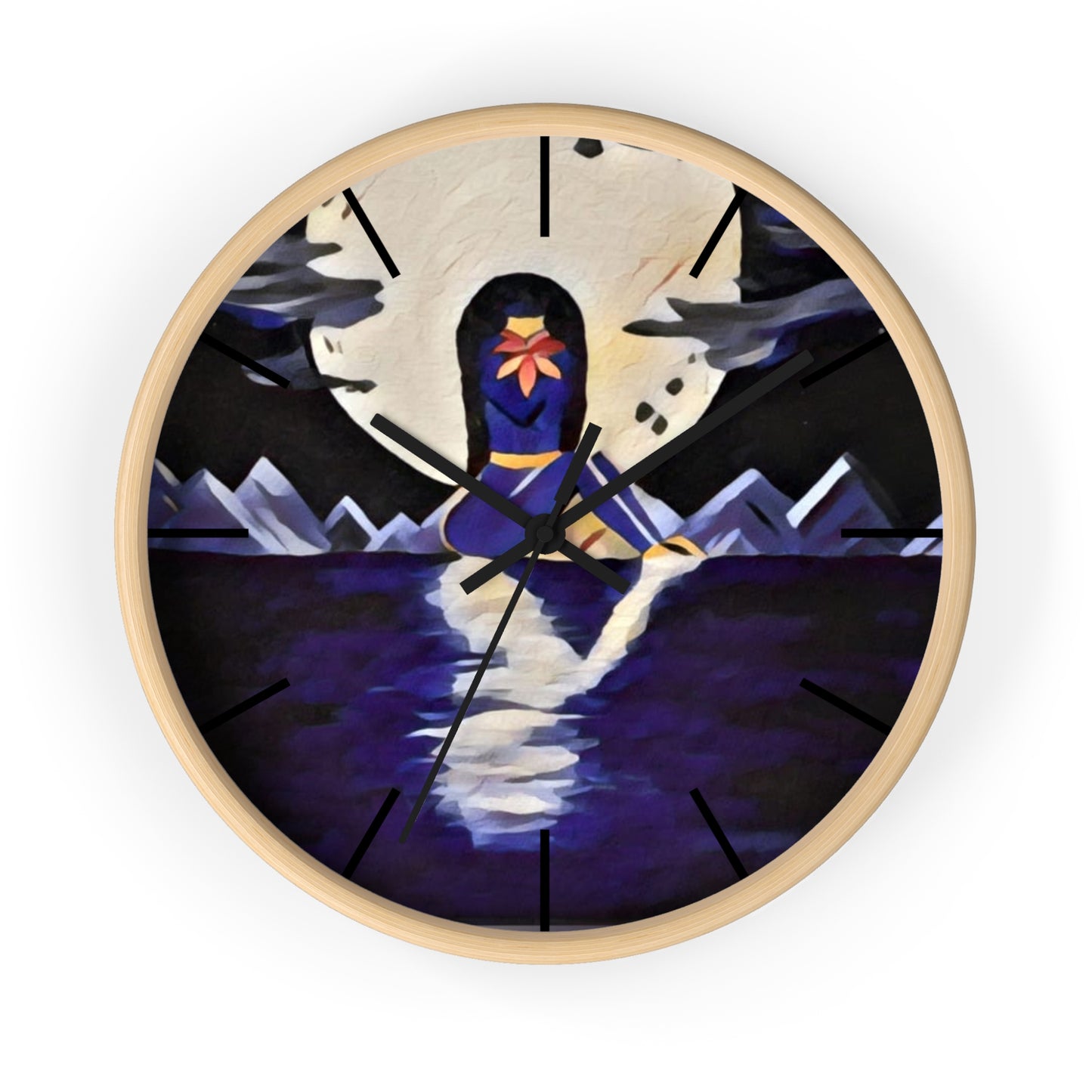 Wall Clock Moon Fae