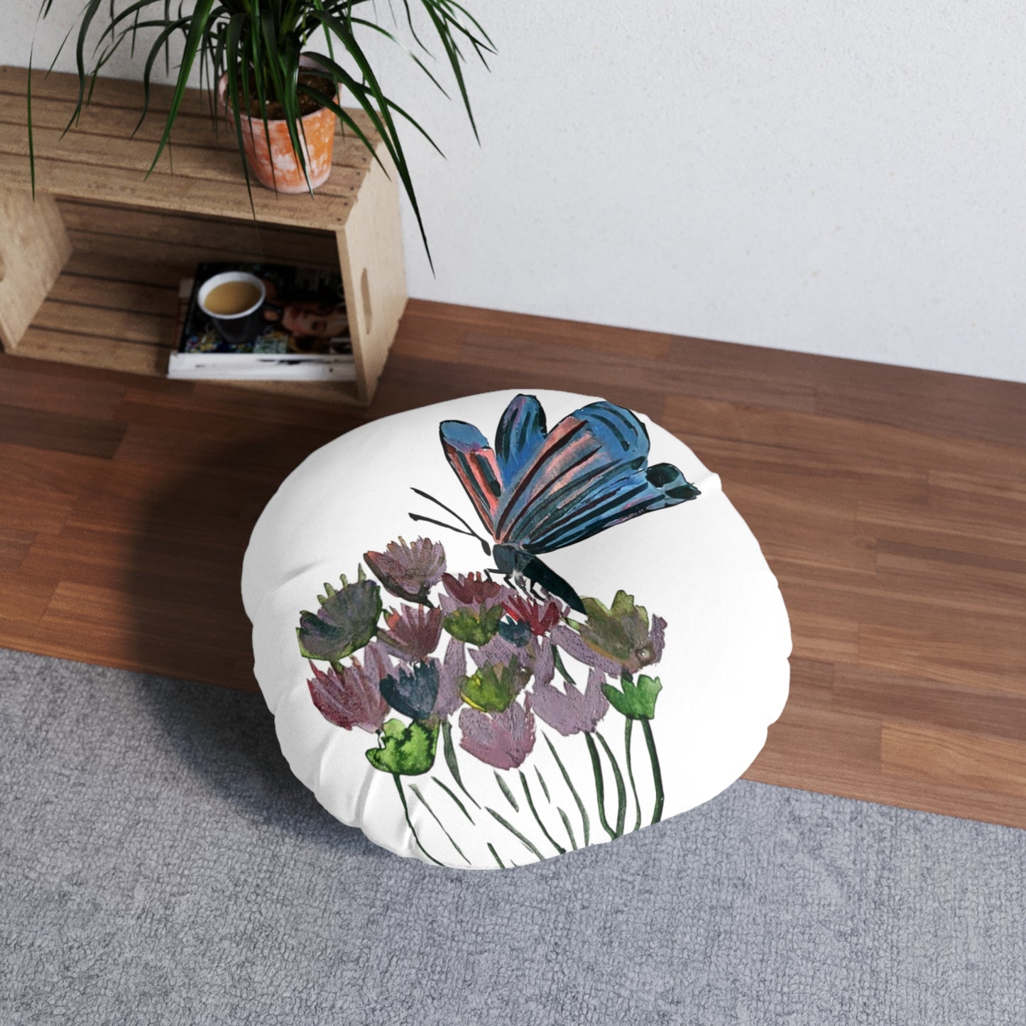 Floor Pillow Butterfly [Round]