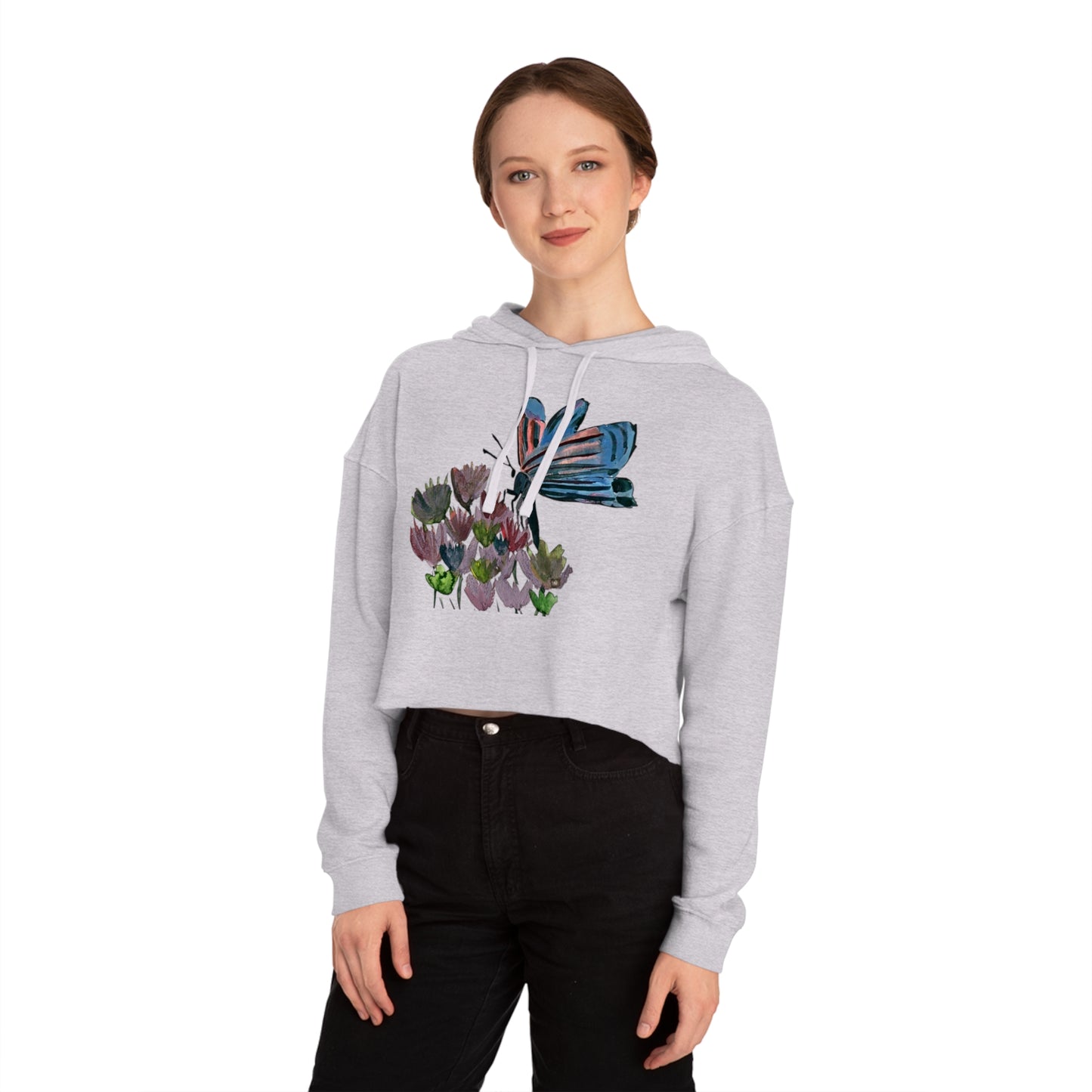 Cropped Butterfly Hoodie